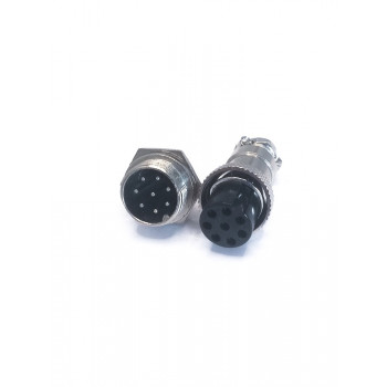 GX16M-8 8pin гнездо на кабель/вилка на блок (комплект) 