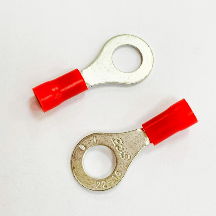Клемма О-образная 6мм красная RVL1.25-6 Laidu