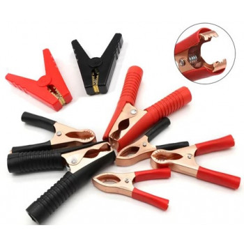 Зажим крокодил на вилку медный 78мм 30A (пара) 