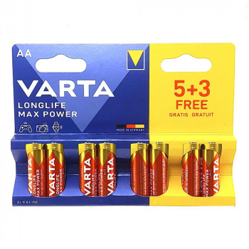 LR6 VARTA LONGLIFE max power AA элемент алкалиновый (блистер 8шт)