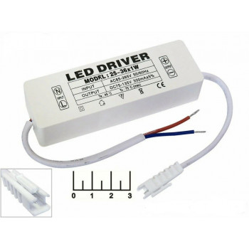 LED Driver  300mA 54-87 VDC 18-25x1W (со штекером GT-02) 