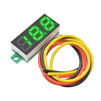 Вольтметр цифровой 0.28" 0-30VDC зеленый 