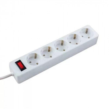 Сетевой фильтр-удлинитель 10A/2200W КОСМОС 5 розеток белый 1,8м 